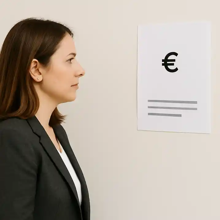 Werkzoekende bekijkt vacature met vermeld loon