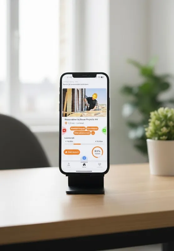 Werkvolk app op smartphone